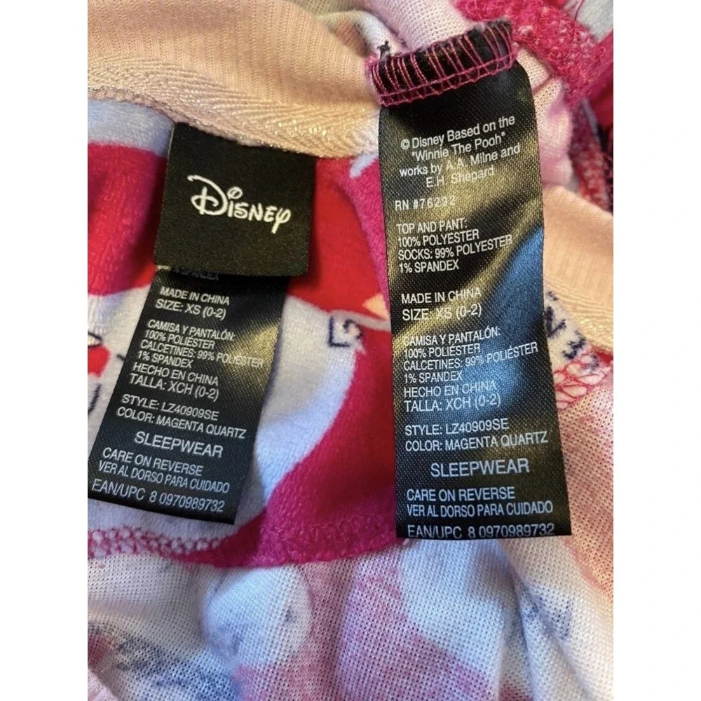 Disney Eeyore Pajamas Womens Size XS (0-2) Pink Two Piece Pajama Set - Picture 10 of 10
